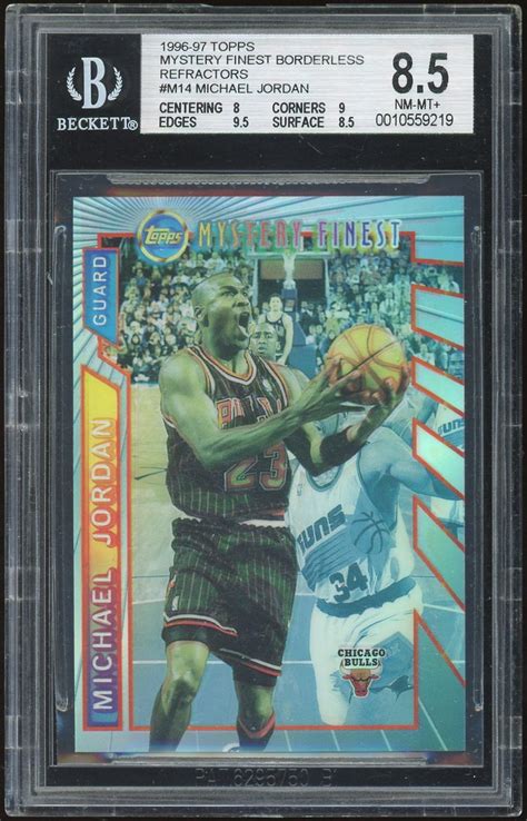 1996 97 Topps Mystery Finest Borderless Refractors M14 Michael Jordan