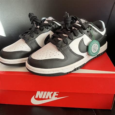 Nike Dunk low Panda. Rare size. Ordered from StockX... - Depop