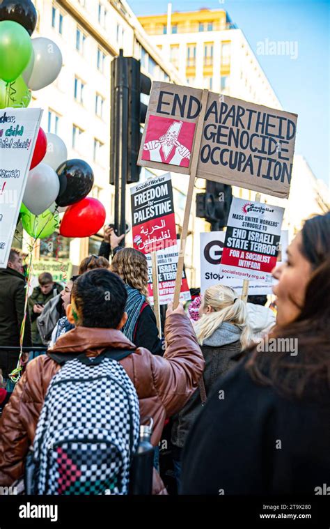 London, United Kingdom - November 25th 2023: National March for Palestine Stock Photo - Alamy