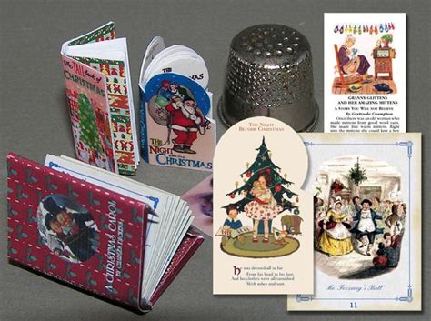 Printable Miniature Book Covers Christmas Mini Books Diy Miniature