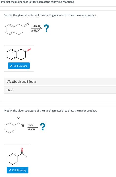 Solved Predict The Major Product For Each Of The Following Chegg