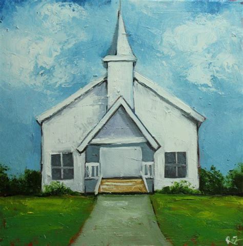 Church Painting Church Art Painting Country Church