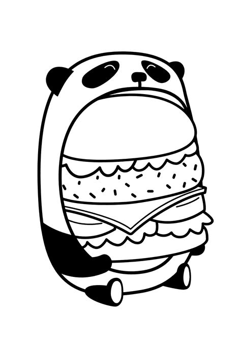 Panda Kawaii Para Colorir Imprimir Desenhos