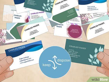 how to organize business cards