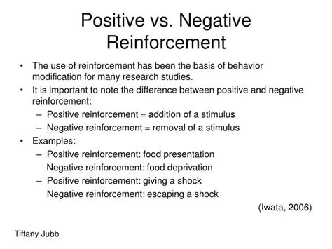 Positive And Negative Reinforcement Chart