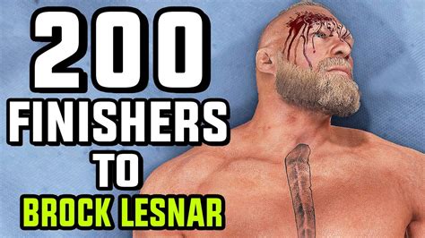 200 Finishers To Brock Lesnar In WWE 2K23 YouTube