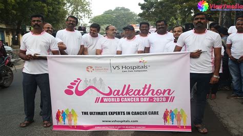 Awareness Walkathon On World Cancer Day Vs Hospitals Chennai