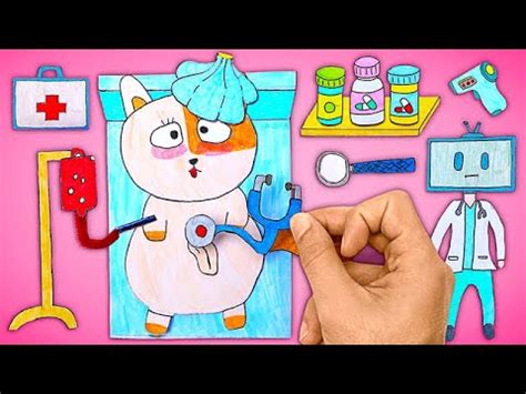 Спасаем бумажных котят || Весёлый доктор! Мастерим игрушечную больницу ...