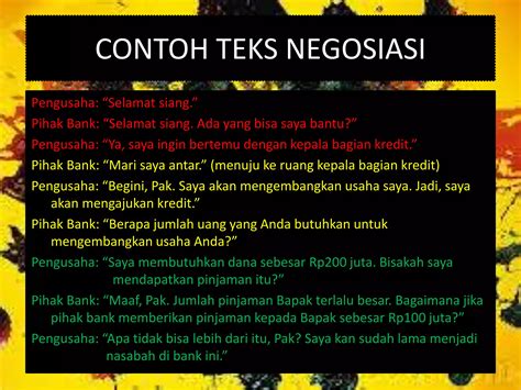 Teks Negosiasi Bahasa Indonesia Kelas Ppt