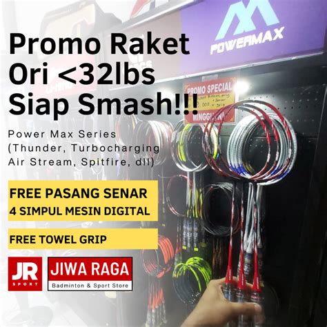 Jual Raket POWERMAX Original Thunder Spitfire Turbocharging Airstream