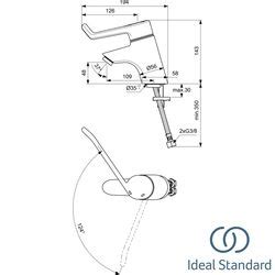 Ideal Standard Ceraplus Bedensel Engelli Doktor Bataryası B8221AA