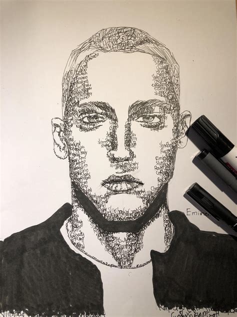 I draw Eminem out of the word ‘Rap God’ : r/ZHCSubmissions