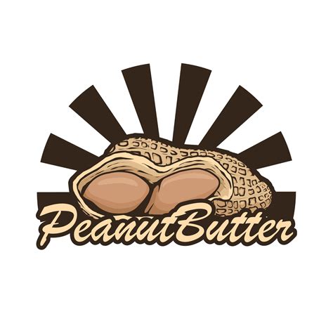 Peanut Butter Logo Badge Vintage Style 25366681 Vector Art At Vecteezy