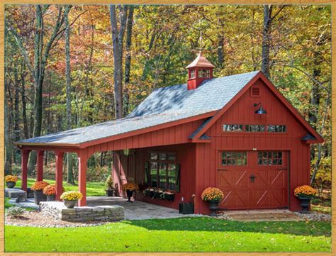 Another Traditional Red Barn With A Vinyl Cupola Painted Red Pole