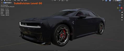 Dodge Charger Daytona SRT Banshee 2024 With Car Interior 3D Model