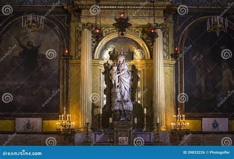 Notre Dame DES Victoires Kirche Paris Frankreich Stockfoto Bild Von