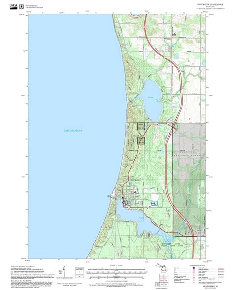 2025 Forest Service Topo Map of Pentwater Michigan – MyTopo Map Store