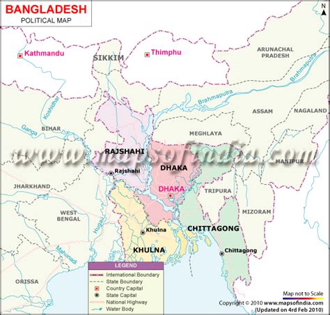 Bangladesh Map Political Map Of Bangladesh