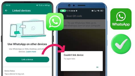 How To Fix Whatsapp Couldn T Link Device Try Again Later Problem