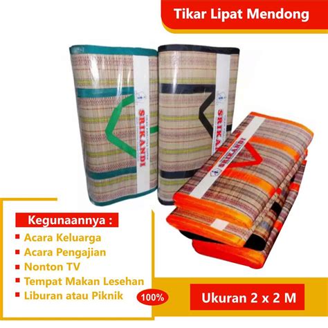 Jual Tikar Lipat Mendong Tikar Piknik Ukuran 2x2 Meter Shopee Indonesia