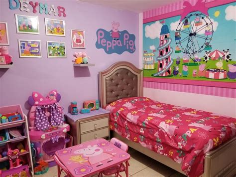 Peppa pig bedroom Cute Bedroom Ideas, Pretty Bedroom, Room Ideas Bedroom, Bedroom Themes, Girls ...