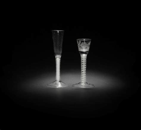 Bonhams An Opaque Twist Ratafia Glass And A Cordial Glass Circa 1760 65