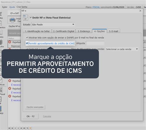 Como configurar o aproveitamento de crédito de ICMS na NF e Central