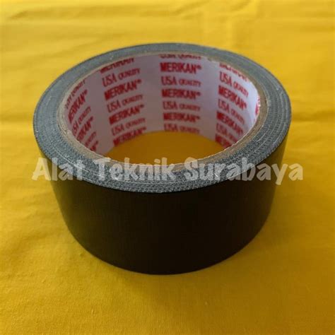 Jual Isolasi Lakban Hitam Merikan M Meter Besar Plakban Solasi Kain