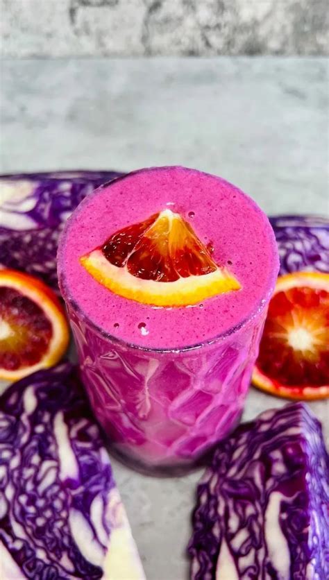 Purple Cabbage Smoothie With Orange