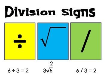 Division Symbols