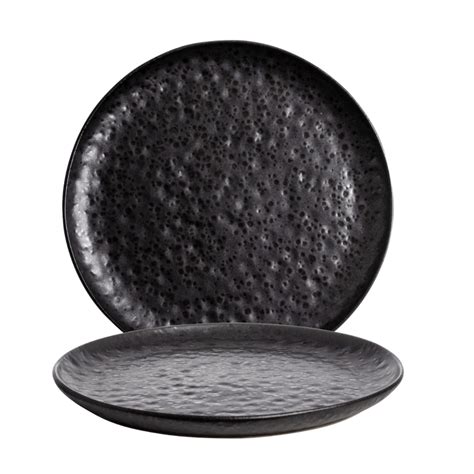 Gusta Tt Mineral Bord ø26cm Zwart Mineral Plate Black Bijcees