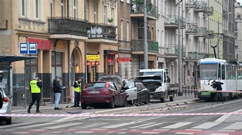 Wypadek na placu Rodła w Szczecinie