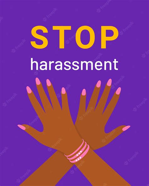 Premium Vector Signs And Banners To Stop Sexual Harassment Womens