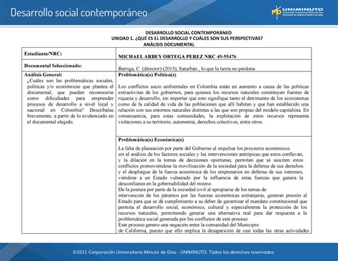 Uni Act Ana Doc Unidad Desarrollo Social Contempor Neo Unidad