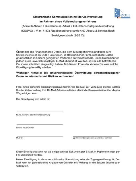 Ausf Llbar Online Elektronische Kommunikation Mit Der Zollverwaltung