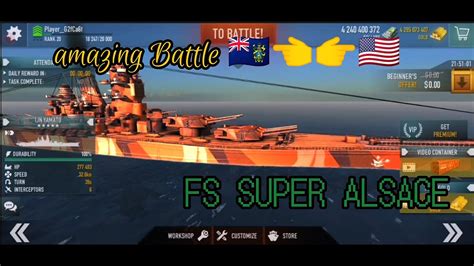 Battle Of Warships FS SUPER ALSACE Ship From Channel ND Amazing War