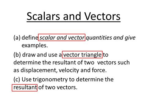 Scalar Physics Examples