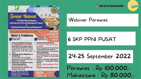 Webinar Perawat 6 SKP PPNI Pusat 24 25 September 2022 The Roles Nurse