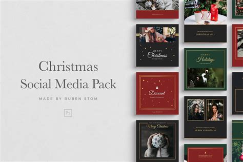 Christmas Social Media Pack Design Cuts