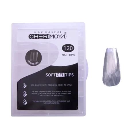 Tips Para Soft Gel Geometric Cristal 120pcs Las Gardenias Nails