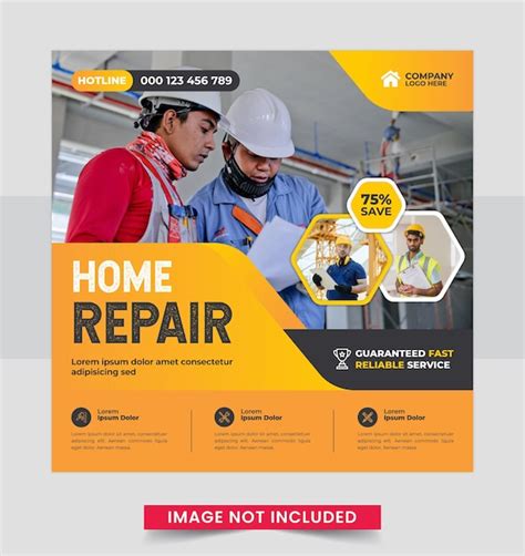 Premium Vector Handyman Home Repair Flyer Social Media Post Or Web