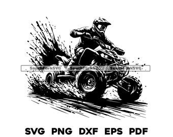 Ridin Dirty ATV 4 Wheeler Quad SVG PNG File Etsy