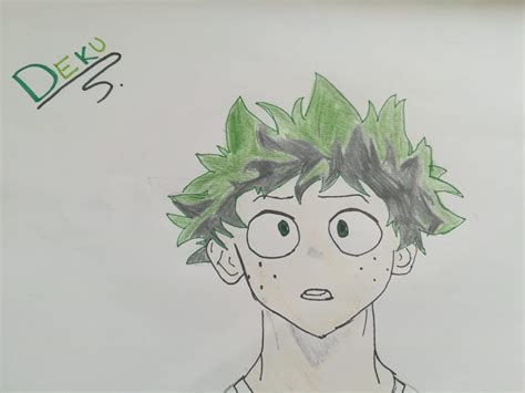 Actuaci N Recoger Cava Dibujos De Deku A Lapiz Bandeja Psicologicamente