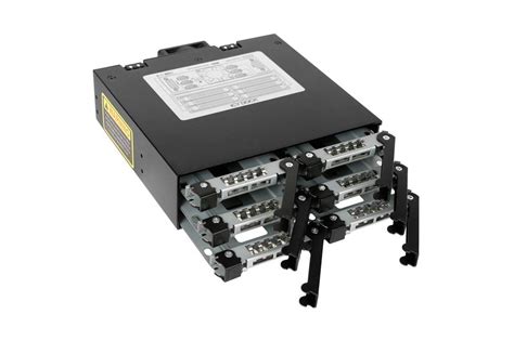 Rack amovible en métal pour 6 x disque dur 2 5 SATA Hot Swap en 1 x baie de 5 25