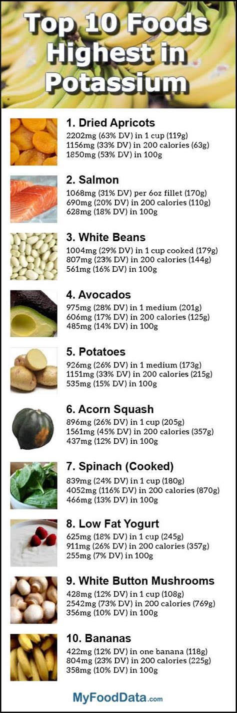 Top 10 Foods Highest In Potassium High Potassium Foods Potassium