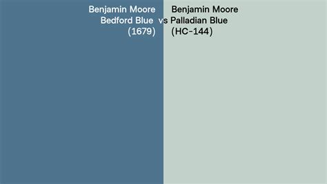 Benjamin Moore Bedford Blue Vs Palladian Blue Side By Side Comparison