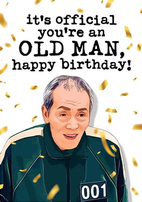 Official Old Man Birthday Card | Funky Pigeon