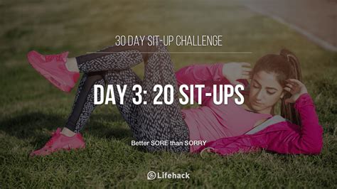 The 30-Day Sit-up Challenge Day 3 - LifeHack