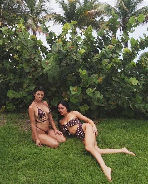 Kourtney Kardashian Unleashes Boobs In String Bikini As She Cosies Up To Pal Daily Star
