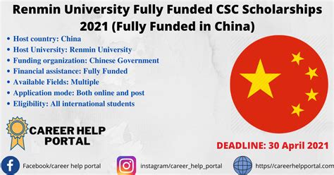 Renmin University Fully Funded Csc Scholarships 2021 Fully Funded In